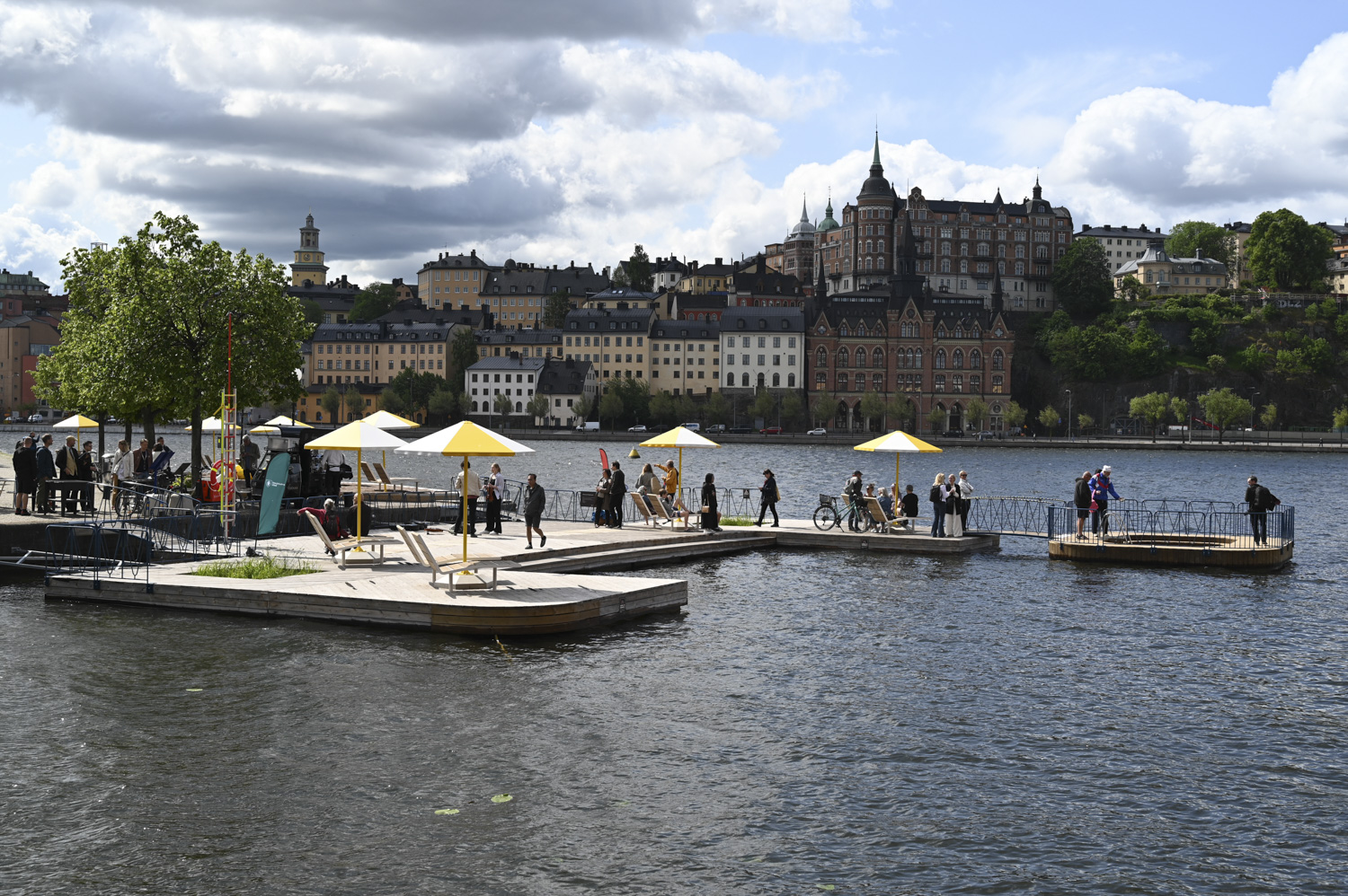 Badplats på Munkbrokajen i Stockholm