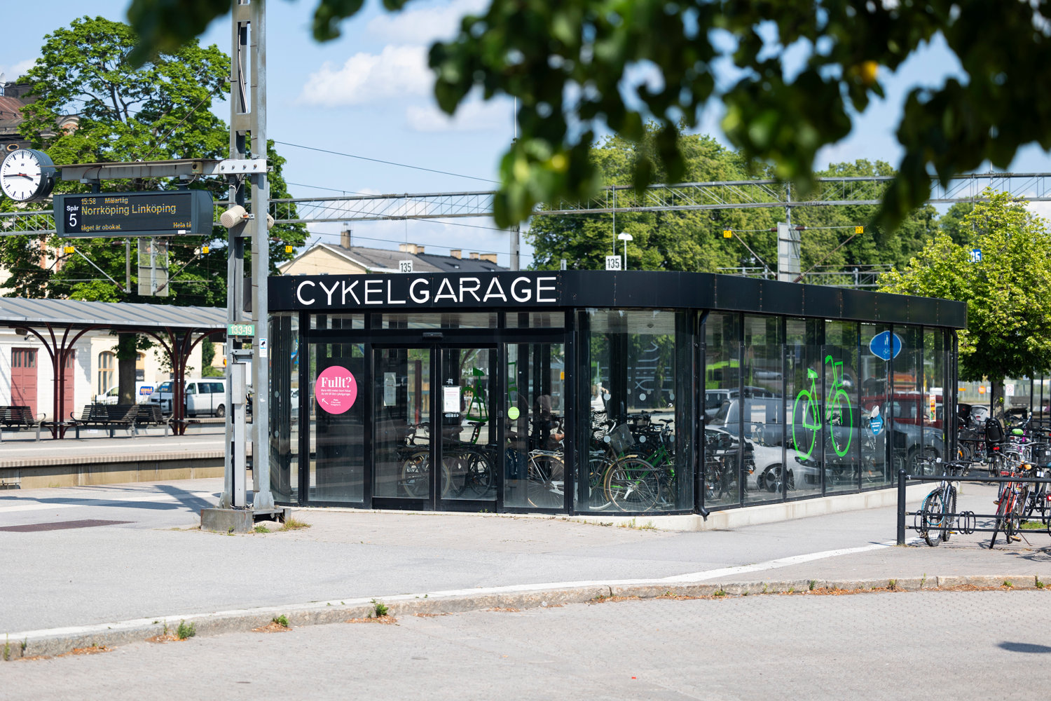 bicycle garage at the train station